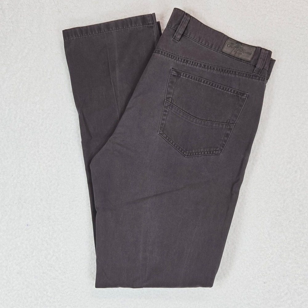 Saks Fifth Avenue Men's Brown Pants 36 Pima Cotton Straight Leg Casual